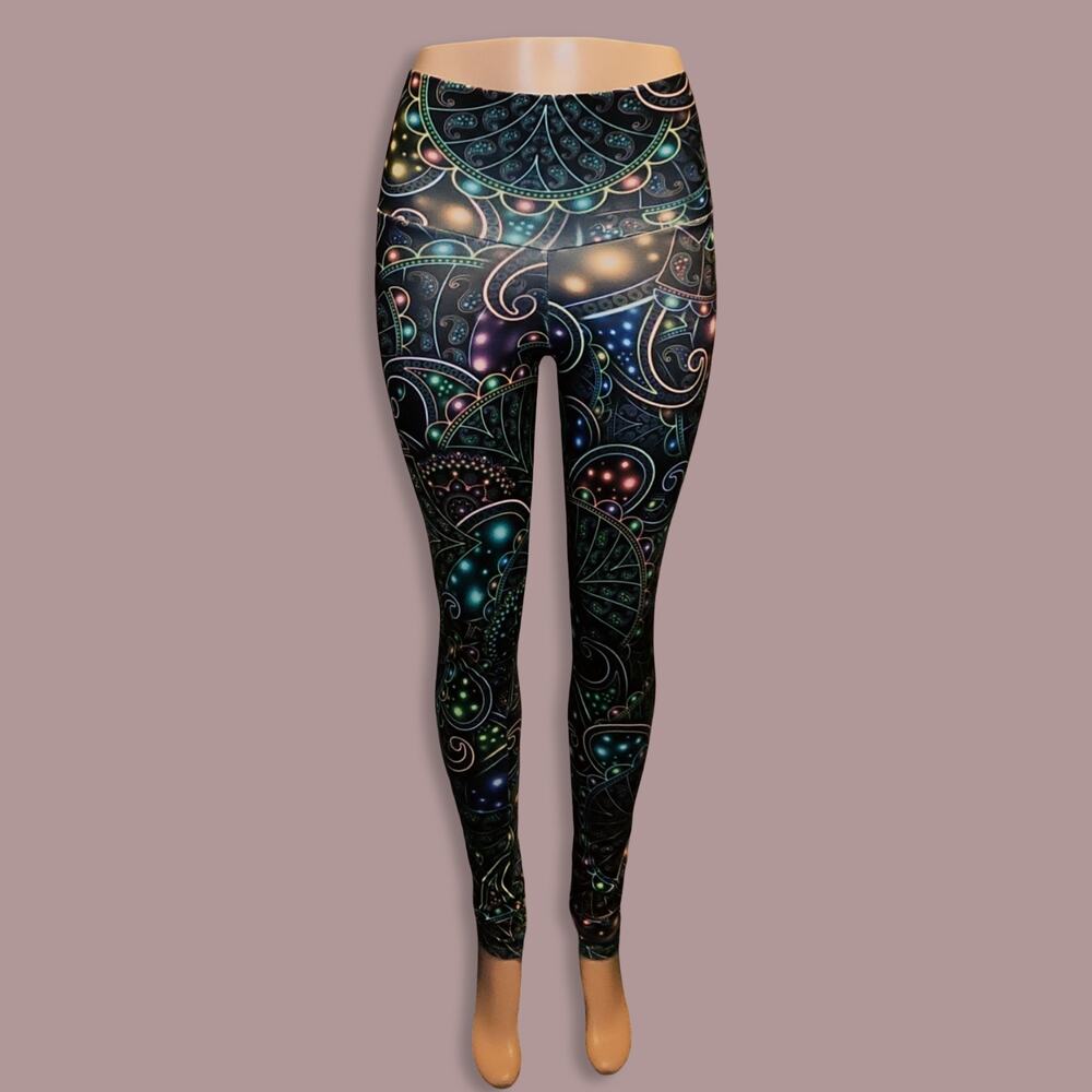 Tetramode Neopaisley Festival Leggings UV Reactive by Samuel Farrand XS/S